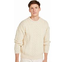 Men's Irish Traditional Aran Merino Wool Pullover Sweater