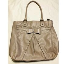 Elle Large Handbag Shoulder Bag Large Bow And Silver Tone Hardware