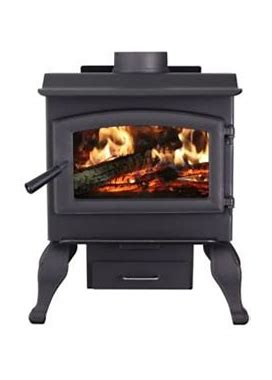 US Stove Wood-Burning Defender Stove On Legs, For 1,200 Sq. Ft. Rooms