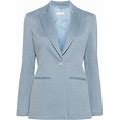 LIU JO - Peak-Lapels Single-Breasted Blazer - Women - Viscose/Elastane/Polyester/Acetate/Polyester - 44 - Blue