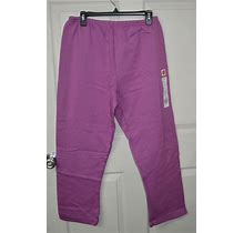 Hanes Women's Fleece Comfort Soft Sweatpants Size L Petite Purple NWT
