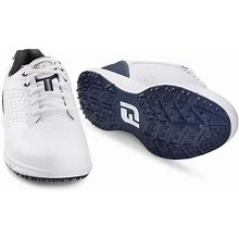 Footjoy Shoes | Footjoy Fj Arc Sl Golf Shoes White Navy 59701 Spikeless Athletic Size 7W | Color: Blue/White | Size: 7
