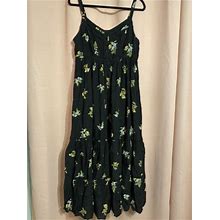 Torrid Black Floral Maxi Dress Size 0