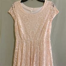 Ny Collection Dresses | Pink Lace Dress | Color: Pink/White | Size: M