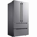 Midea French Door Refrigerator: Stainless Steel, 22.5 Cu Ft Total Capacity, 6 Shelves Model: MRQ23B4AST