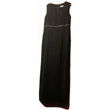 Vintage After Dark Lined Dress - Size S- Black With Rhinestone Details