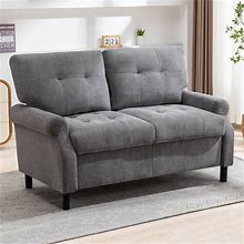 BOSMILLER 55" Loveseat Sofa, 2 Seater Sofa For Small Spaces, Removable Back And Thickened Soft Sofa Cushion, Furniture For Bedroom, Living Room, Apar