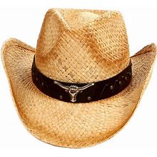 Simplicity New Western Style Classic Cowboy Straw Hat