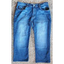 Kenneth Cole Reaction Boot Jeans Men's 36X26 Blue 5-Pocket Dark Wash
