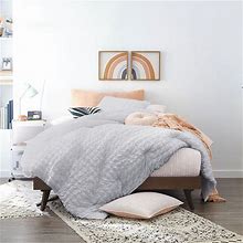 Home Expressions Cotton Crinkle Comforter Set | Gray | King | Bedding Sets Comforter Sets | Tufted | Back To College