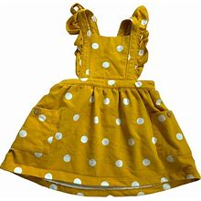 Wonder Nation Dresses | 2T/24 Months Polkadot Dress | Color: Gold/White | Size: 24Mb