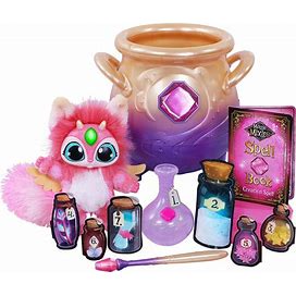 Magic Mixies Magical Misting Cauldron With Interactive 8" Pink Plush