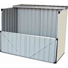 Build-Well 4 ft. X 3 ft. Metal Horizontal Modern Storage Shed Without Floor Kit