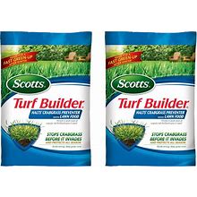 Scotts Turf Builder Halts Crabgrass Preventer With Lawn Food - Pre-Emergent Plus Fertilizer, 15,000 Sq. Ft. (2-Pack)