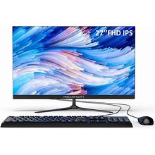 All In One Computer Intel Celeron N5095 27 Inch Desktop Computer 8GB RAM 512GB ROM SSD Full HD IPS Display All In One PC With Dual Wifi Bluetooth 5.0