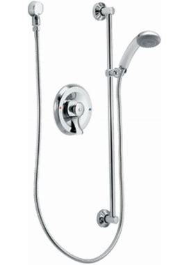 Moen T8346 Shower Trim Package With 2.5 GPM Single Function Hand Shower Less Rough-In Valve From The Commercial Collection Chrome Showers Shower Only