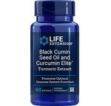 Life Extension Black Cumin Seed Oil And Curcumin Elite Supplement Vitamin | 60 Soft Gels