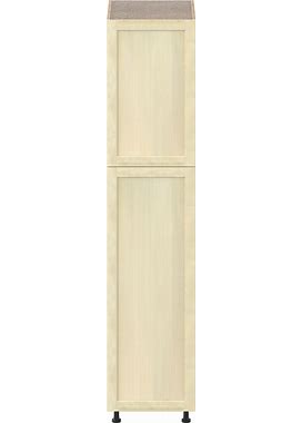 Project Source Omaha Unfinished 18-In W X 84.5-In H X 24.5-In D Unfinished Poplar Door Pantry Ready To Assemble Cabinet Recessed Panel Shaker Door