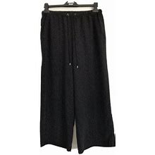 Eileen Fisher Elastic Drawstring Waist Pockets Wide Leg Pants Size S/P