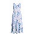 Polo Ralph Lauren Women's Patchwork Cotton-Linen Midi-Dress - Blue White - Size 10