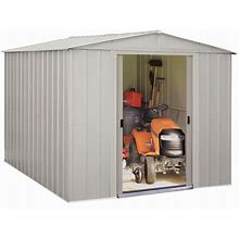 Arrow 10 ft. X 10 ft. Metal Vertical Peak Storage Shed Without Floor Kit