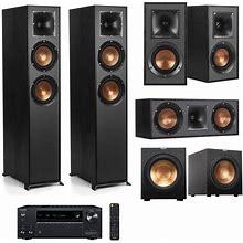 Klipsch Reference 5.2 Home Theater System, Black W/ Denon Avr-S970H 7.2 Receiver