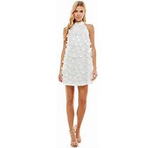 TCEC White 3D Floral Mini Dress Size Medium