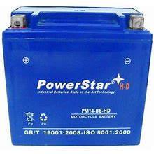 Powerstar 14-BS Heavy Duty Replacement Battery For 2013-09 BMW F800R - 3 Years Warranty