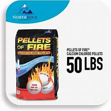 North Rock 50 Lb. Calcium Chloride Blend Ice And Snow Melt Plus Deicer W/ Heat Generating Pellets, Works To -25°F