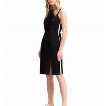 Dkny Dresses | Dkny Side-Stripe Sheath Dress - Black | Color: Black/Cream | Size: 6