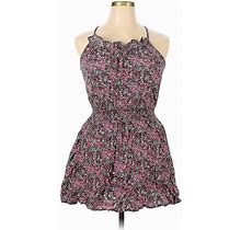 Mossimo Supply Co. Casual Dress Halter Sleeveless: Pink Damask Dresses - Women's Size X-Large