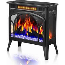 Electric Fireplace Heater Portable Electric Fireplace Heater Indoor,Beige