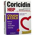 Coricidin Hbp Cough & Cold Cough Suppressant Antihistamine Tablets 16