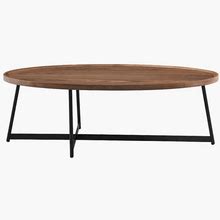 Nico 47.5" Oval Coffee Table, Walnut | Pottery Barn