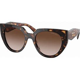 Prada PR 14WS - 2AU6S1 Tortoise / Brown Gradient Lens - Size: 52 - Sunglasses