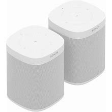 Sonos One (Gen 2) Two Room Set Voice Controlled Smart Speaker With Amazon Alexa Built In (2-Pack White)