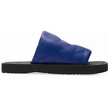 Burberry Men's Equestrian Knight Leather Slides - Knight - Size 10 Sandals