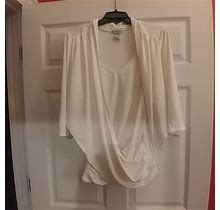 Jessica London Tops | Jessica Londin Cream Dress Shirt 22/24 | Color: White | Size: 22