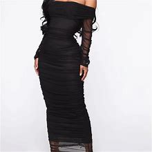 Fashion Nova Dresses | Fashion Nova Black Maxi Dress Size Xs | Color: Black | Size: Xs