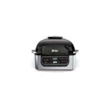 Ninja AG301 Foodi 5-In-1 Indoor Electric Grill With Air Fry, Roast, Bake & Dehydrate - Programmable, Black/Silver