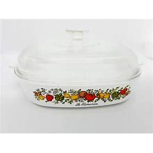 Vintage PYREX Corning Ware Spice Of Life 2.5 LITER A-10-B Casserole With Pyrex Lid