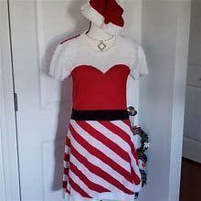 Holiday Sweater Dress | Color: Red/White | Size: Large
