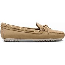 Car Shoe - Lux Driving Suede Loafers - Women - Suede/Suede/Rubber - 37 - Neutrals