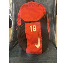 Nike Academy Team Unisex University Red Black White Backpack Multi-Purpose