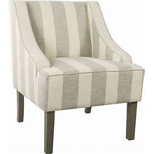 Homepop Swoop Arm Accent Chair, Grey, Furniture