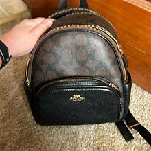 Coach Bags | Gently Used Smaller Coach, Backpack With Compartments | Color: Black/Gold | Size: Os