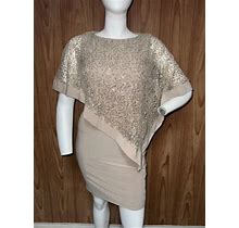 R&M Richards Womens Sequined Lace Cocktail And Party Dress Petites 10P