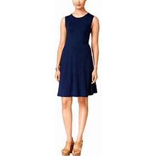 Style & Co. Womens Sleeveless Mini Casual Dress Navy 1X
