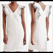 J. Crew Dresses | J Crew Collection Eyelet Ruffle Shoulder Dress 2 | Color: Black/White | Size: 2