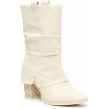 Mia Dani Foldover Boot | Women's | Off White | Size 10 | Boots | Foldover